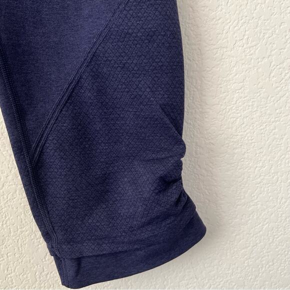 Lululemon Ebb And Flow Crop Inkwell Navy Blue seamless ruched - Picture 3 of 11